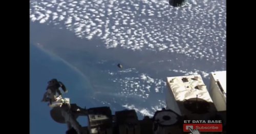 Nasa films mystery UFO following the International Space Station for 20 minutes