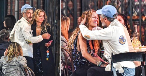 Rita Ora and Taika Waititi can’t keep their hands off each other as they treat pals to PDA show at Hollywood diner