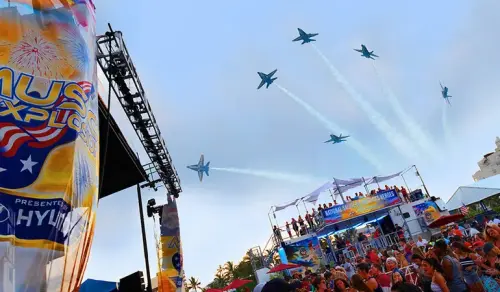 US Air Force en Miami Beach espectáculo aéreo para el fin de semana