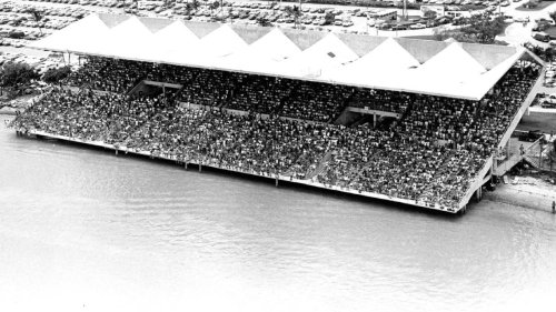 How did this Miami stadium on the water look in its heyday? These photos show it