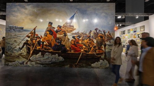 A $45 million painting and Lego art: A look at some of the works at Art Basel Miami Beach
