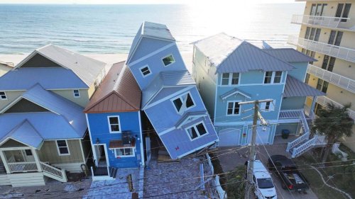 Beach house left leaning on neighbors’ homes after Florida storm. Now they’re suing