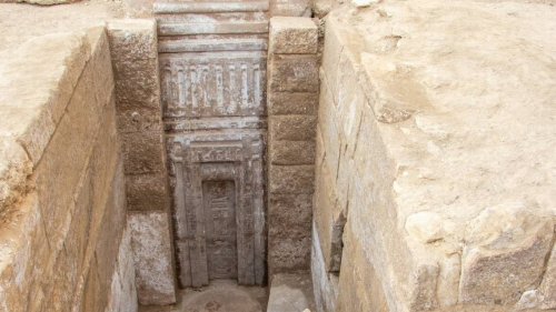 4,300-year-old tomb of a prince — with a false door — found in Egypt. See it
