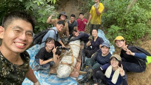 Four ribs sticking out of forest floor lead students to massive discovery in Taiwan