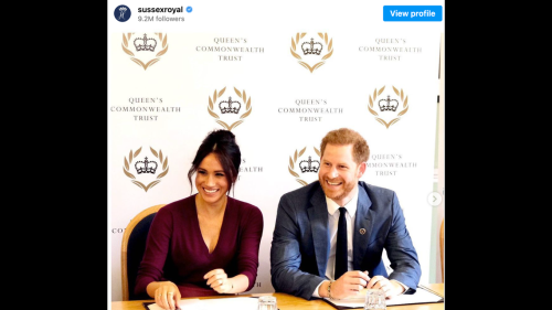 Video catches Prince Harry’s reaction to Meghan Markle kissing his friend