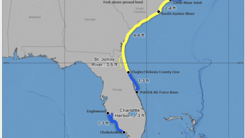How much storm surge could Ian bring to Florida, Georgia and the Carolinas?