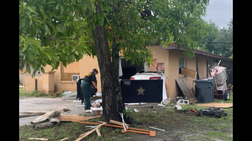 Driver shot in chest plows into home, then cyclist found under car, FL cops say