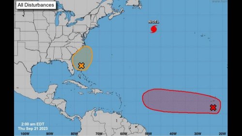 A disturbance near Florida could get serious, and Hurricane Nigel is quickly on the move
