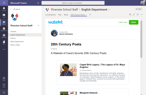 Save, organize and share with the Wakelet app now available in Microsoft Teams!