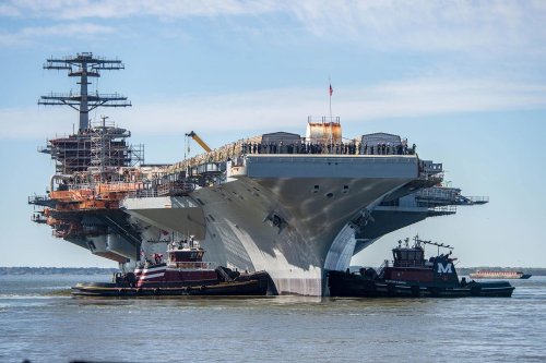 USS John C. Stennis Leaves Newport News Shipbuilding Dry Dock, Overhaul 65% Complete
