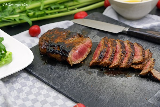In Honig-Senf-Whiskey glasiertes Rumpsteak ~ saftig, aromatisches Steak - Mimis Foodblog