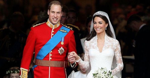 Prince William and Kate Middleton hold hands in never-before-seen snap from wedding