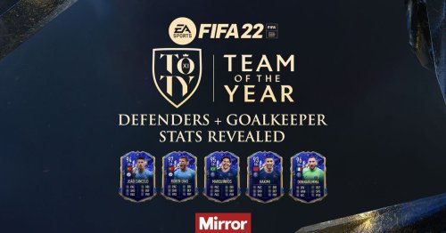 FIFA 22 TOTY defender and goalkeeper stats confirmed with FUT items in packs now