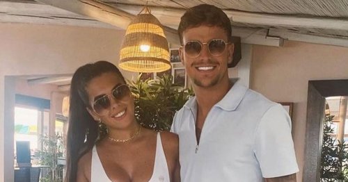 Love Island star Luca Bish admits he's 'punching' as he poses with Gemma Owen
