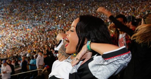Pop superstar Rihanna stunned fans by flashing her boobs at World Cup game