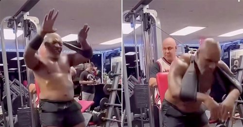 Boxing fans fear Mike Tyson, 57, is "about to pass out" during training session