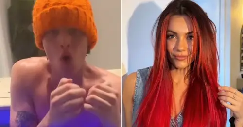 Bobby Brazier shows off tattoos as he dunks himself in ice bath with Dianne Buswell
