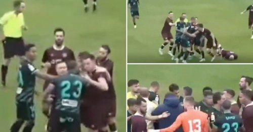 Hearts friendly abandoned before half-time as ref "loses control" in mass brawl