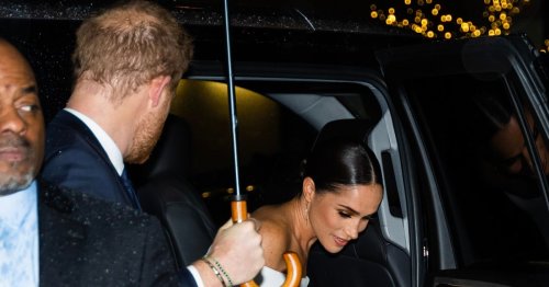 Prince Harry and Meghan Markle shouted at by heckler as they arrive at awards show