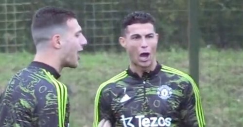 5 things spotted in Man Utd training as delighted Ronaldo humbles teammate
