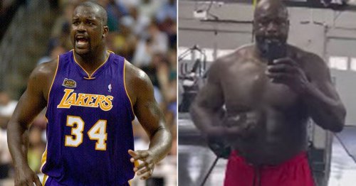 NBA legend Shaquille O'Neal, 50, is shredded in gym picture as fans tip him for comeback