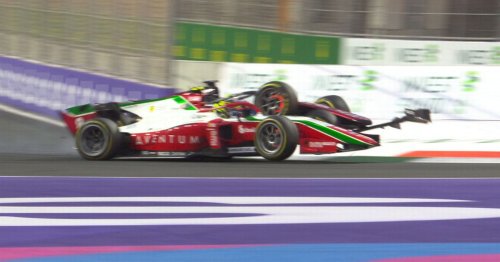 F2 driver labelled "a f***ing nutcase" by rival after causing smash in Saudi sprint race