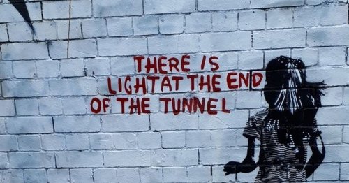 Banksy-style street art found appearing to point towards end of Covid lockdown