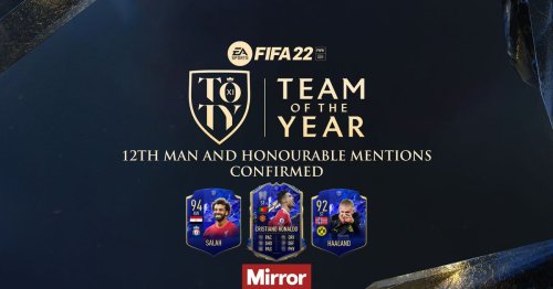 FIFA 22 TOTY 12th man and Honourable Mentions FUT items confirmed