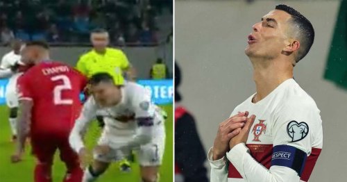 Cristiano Ronaldo unveils new celebration before being embarrassingly booked for diving