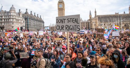 Thousands of trans activists launch 'emergency protest' after Supreme Court gender rulings