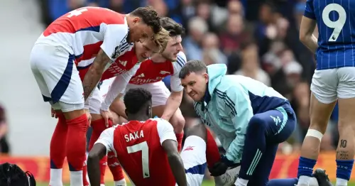 Mikel Arteta blasts "dangerous" tackle as Bukayo Saka hands Arsenal injury scare