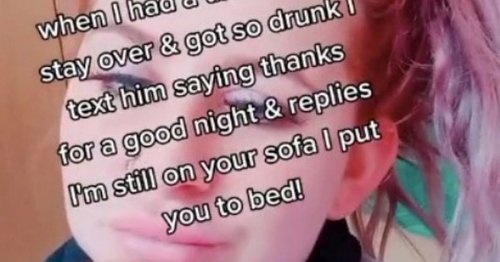 Woman texts date next day to thank him - then realises he's still in the house