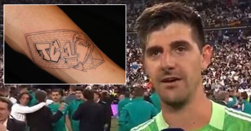 Courtois gets new tattoo to celebrate Champions League triumph against Liverpool