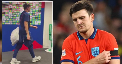 Harry Maguire spotted limping on way out of Wembley after Germany horror show