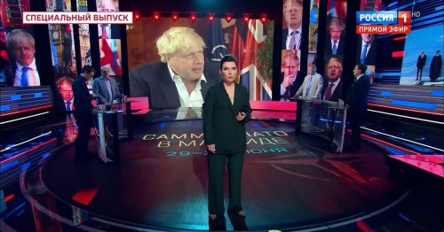 Russian state TV hits back at 'jealous' Boris Johnson with 'woman-like figure' rant
