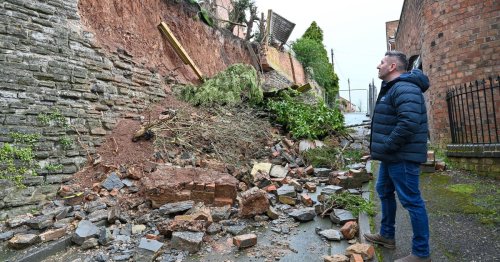 Dad's fury after historic castle wall collapses - and council says he should pay for it