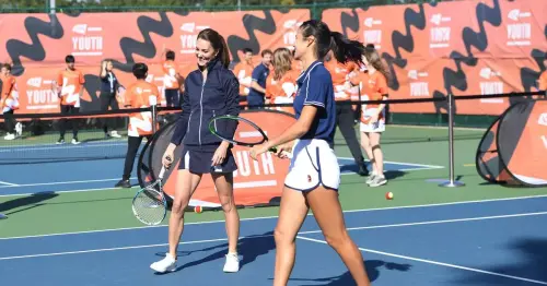 Kate Middleton and Emma Raducanu get competitive as they go head-to-head on court