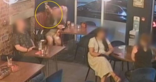 Shameless couple caught on CCTV trying to 'steal bronze tiger' from bar