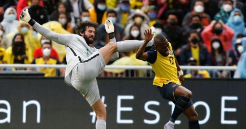 Liverpool's Alisson somehow avoids red card despite kicking opponent in the head