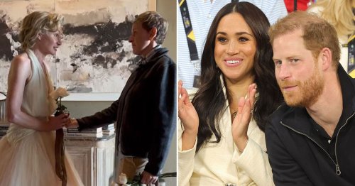 Prince Harry and Meghan Markle seen at Ellen DeGeneres and Portia de Rossi's vow renewal