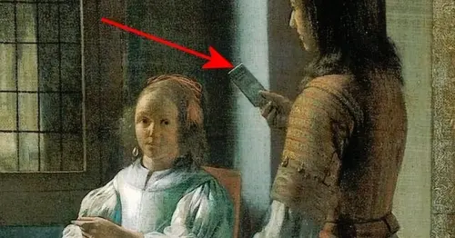 Five of the most bizarre 'proofs' of time travel in historic paintings - from iPhones to trainers