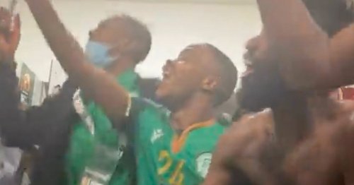 Comoros' dressing room party scenes after making AFCON history against Ghana