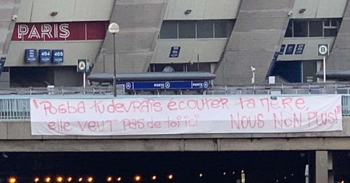 PSG fans hang brutal anti-Pogba banners in Paris amid Man Utd transfer interest