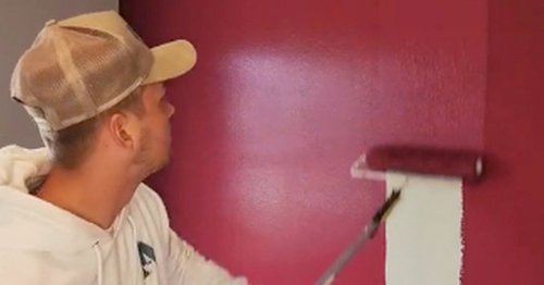 Man blows people's minds with 'perfectly' smooth lines around sockets as he paints wall