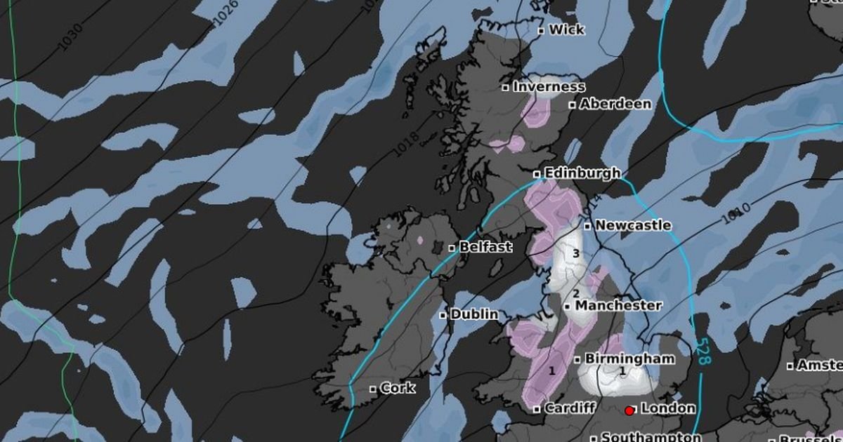 UK weather: Snow forecast as 40 counties face shock Arctic storm bringing 3cm