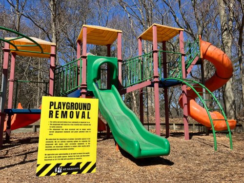 Another playground being removed from a Muskegon park due to safety concerns