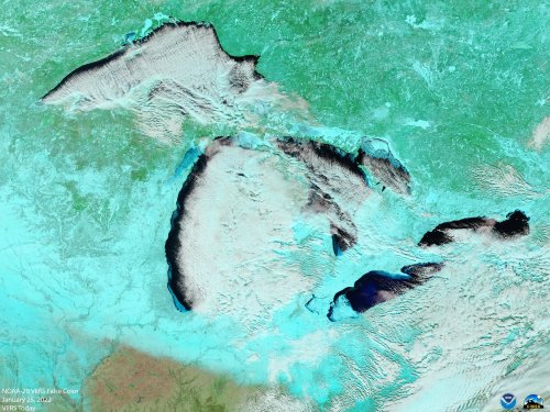 See breathtaking satellite photos of growing Great Lakes ice cover