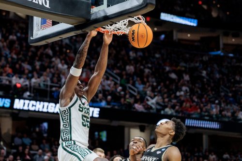 Michigan State pulls away to beat Bryant in NCAA Tournament opener