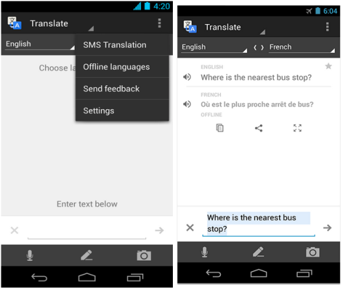 Google Translate for Android updated with offline translation in 50 languages