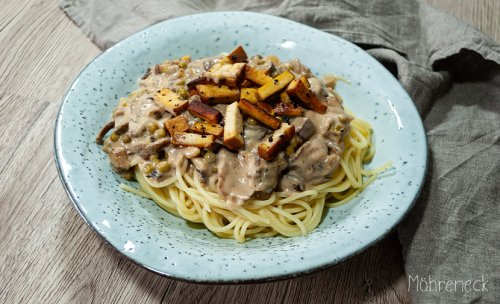 Pasta mit Steinpilz-Rahm-Sauce - Möhreneck